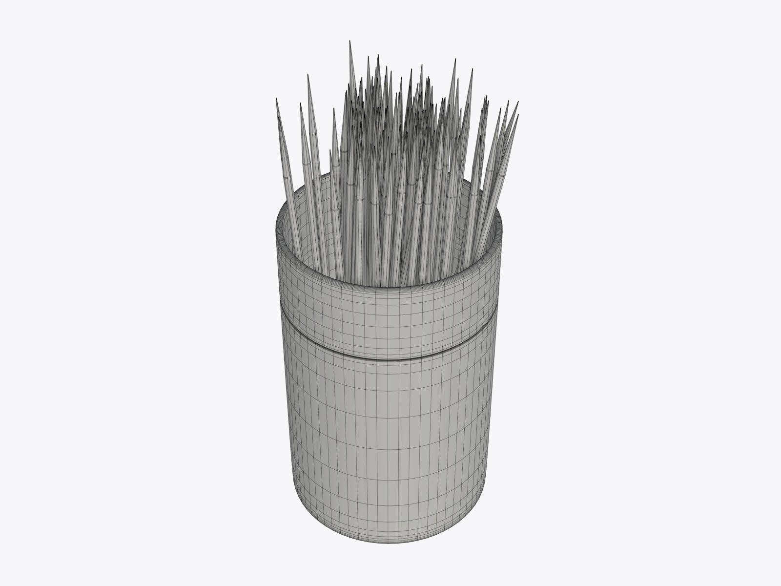 Toothpick with holder 3D model_5