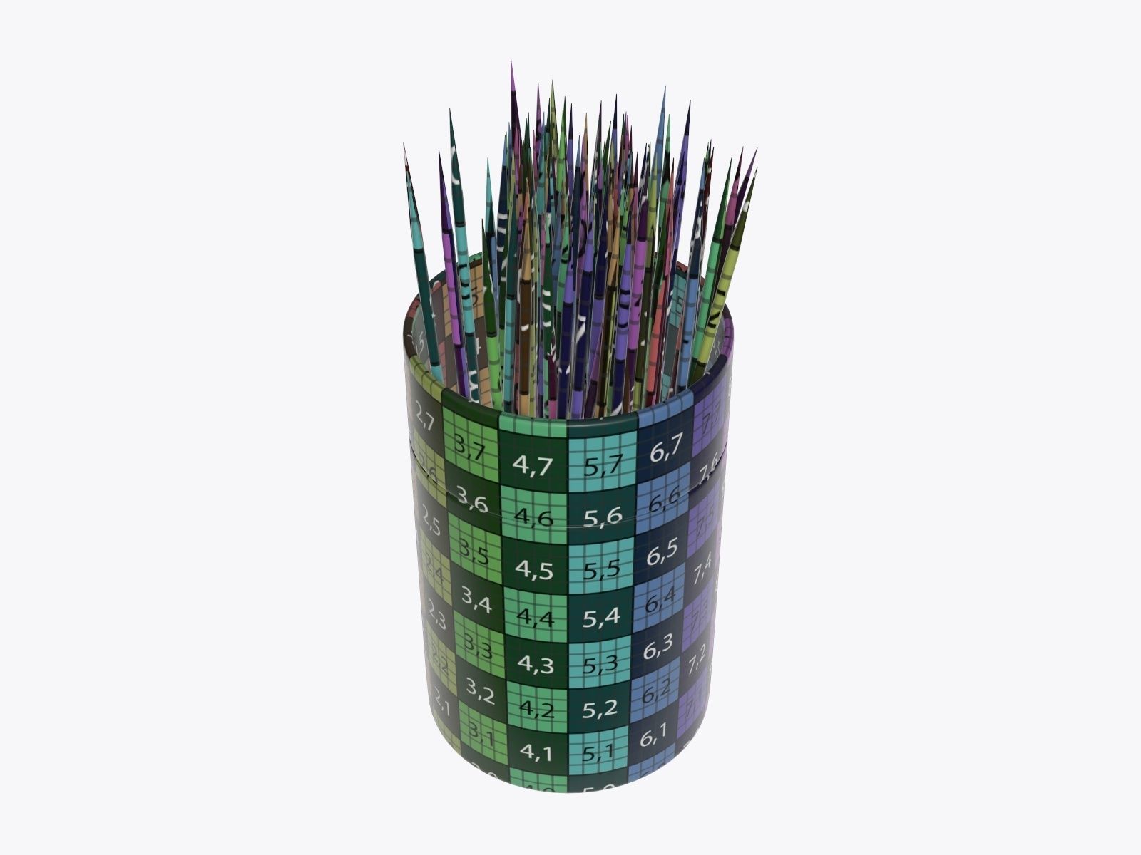 Toothpick with holder 3D model_9