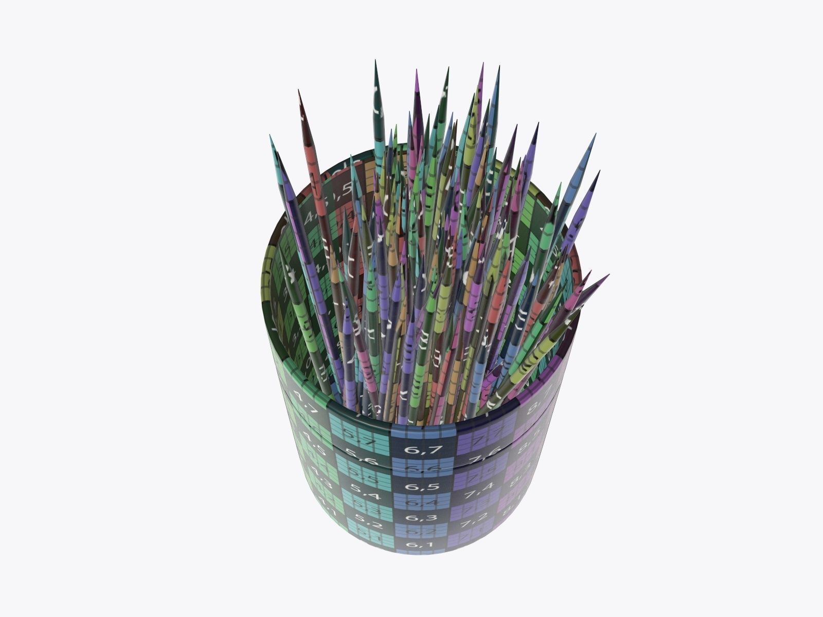 Toothpick with holder 3D model_10