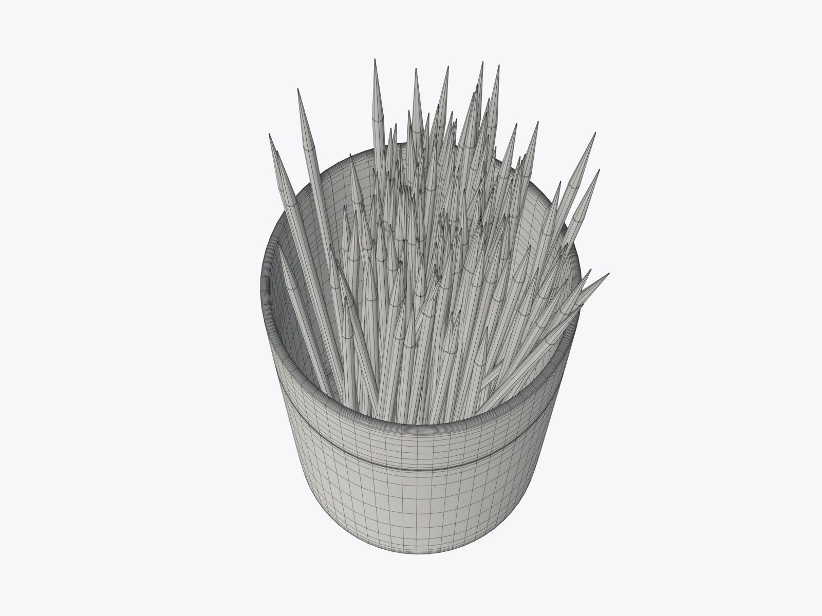 Toothpick with holder 3D model_6