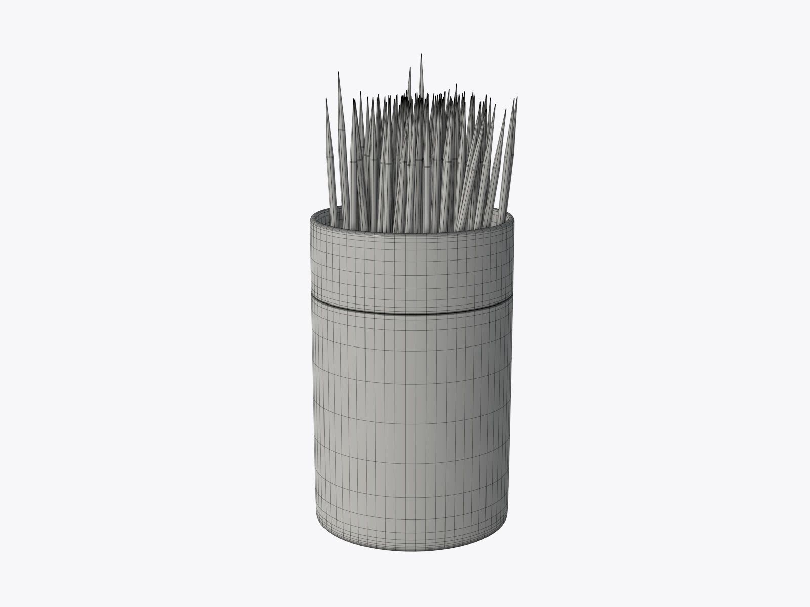 Toothpick with holder 3D model_4