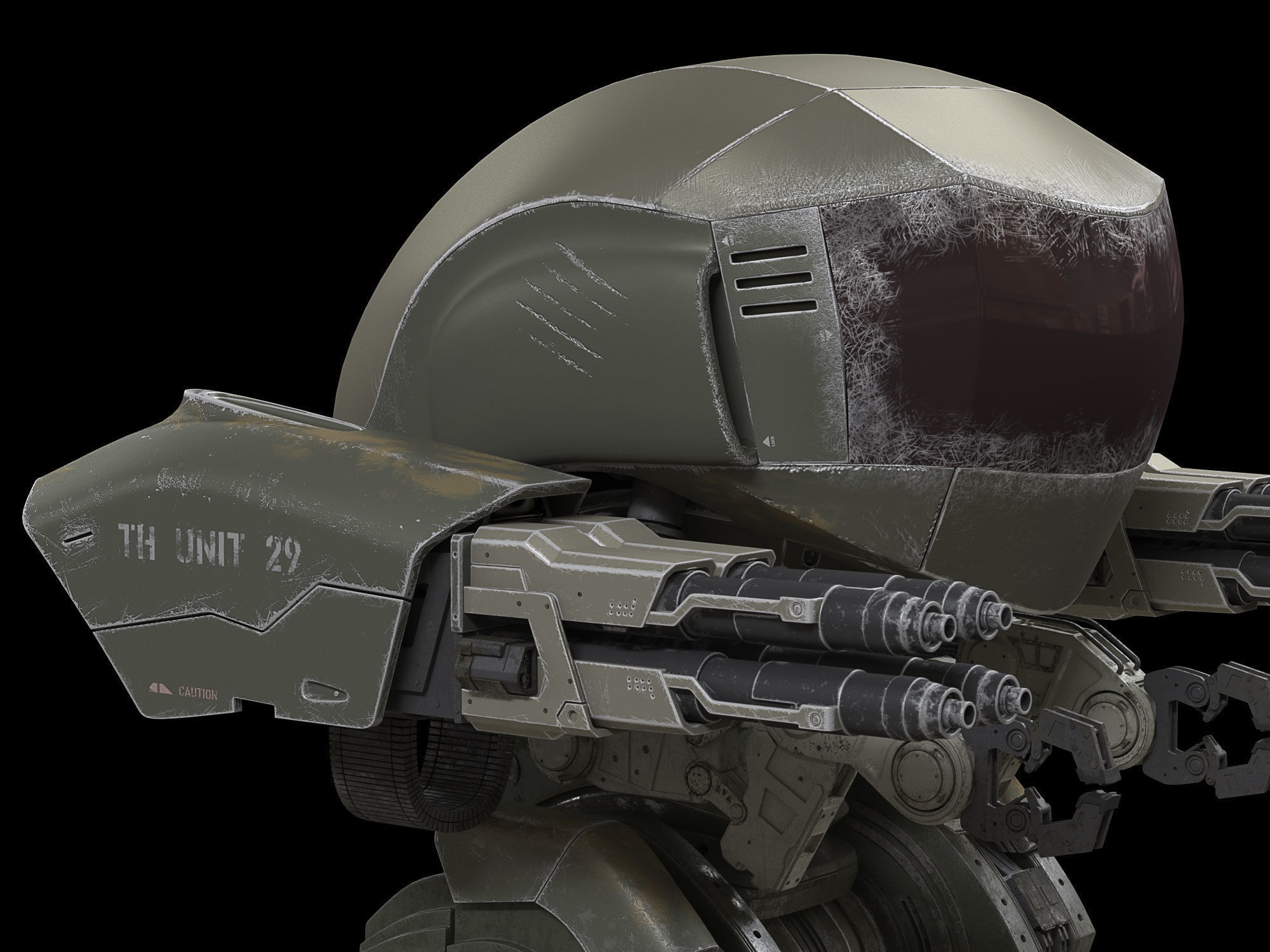 Highpoly Battle Mech 3D model 3D model_5