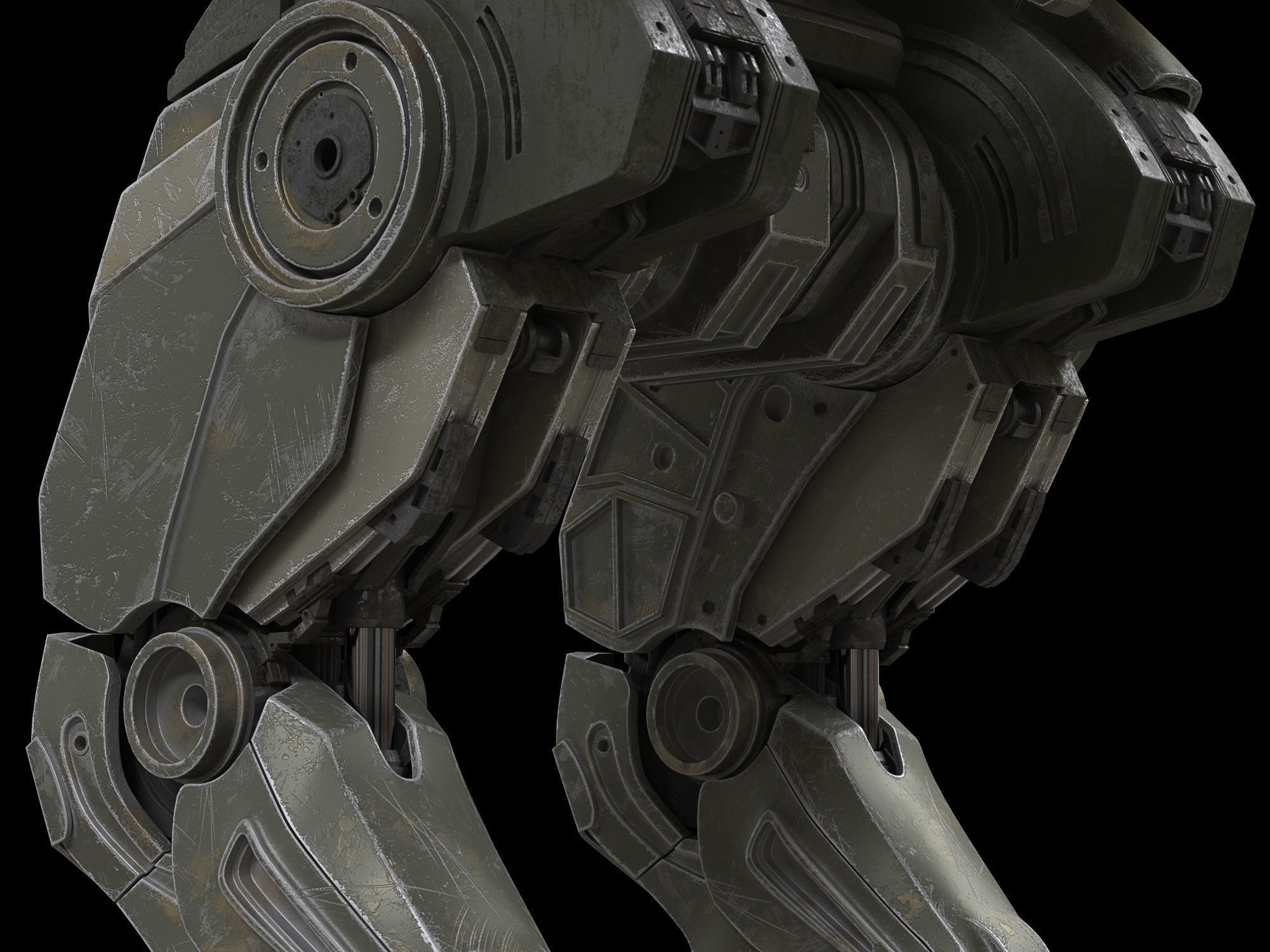 Highpoly Battle Mech 3D model 3D model_4