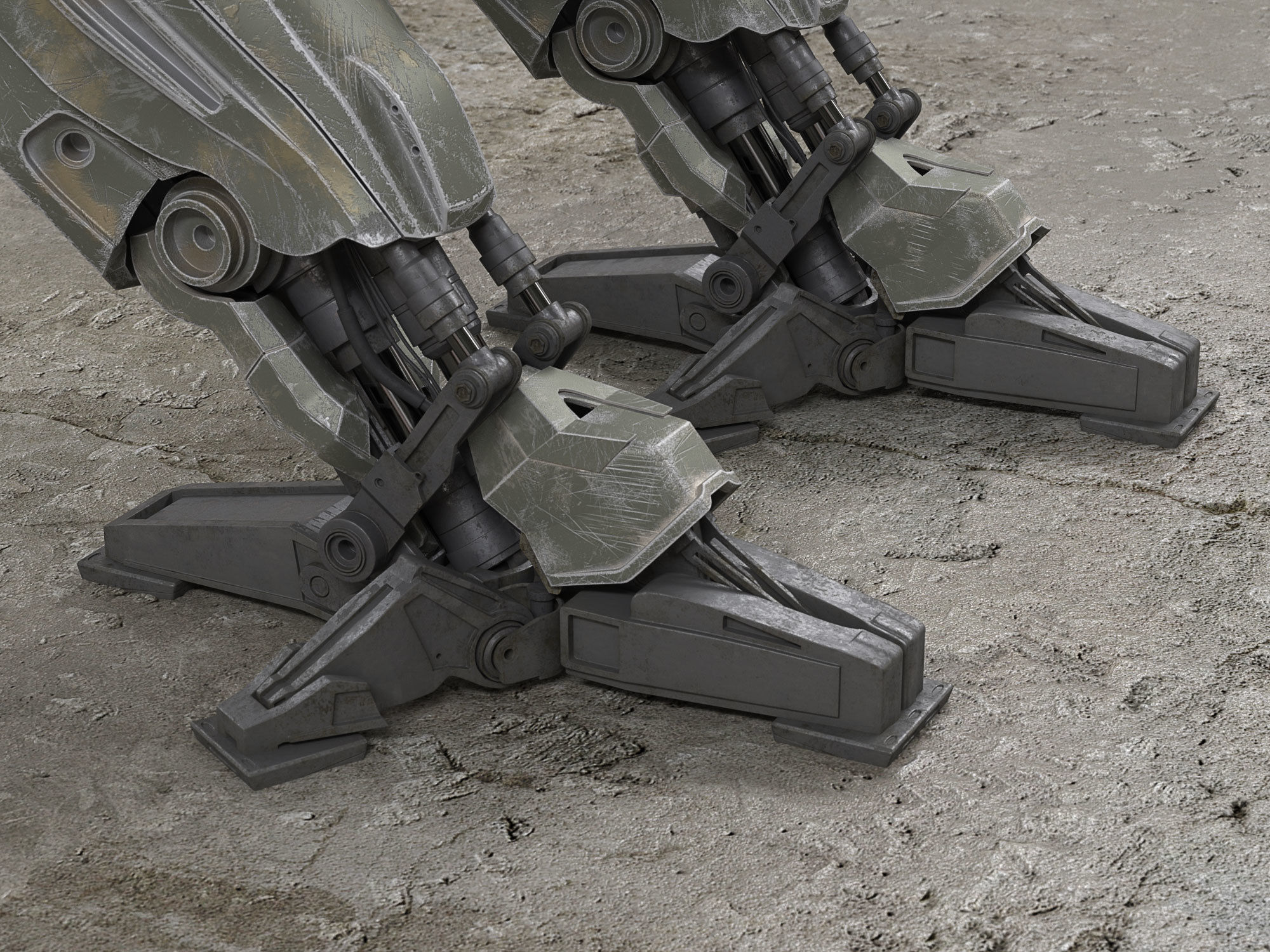 Highpoly Battle Mech 3D model 3D model_3