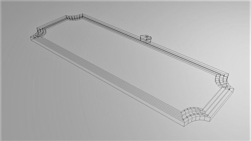 Octagon Picture Frame 3D model_5