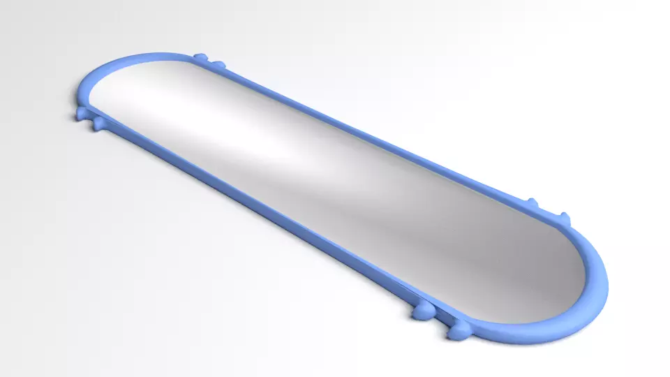 Oval Picture Frame 3D model_0