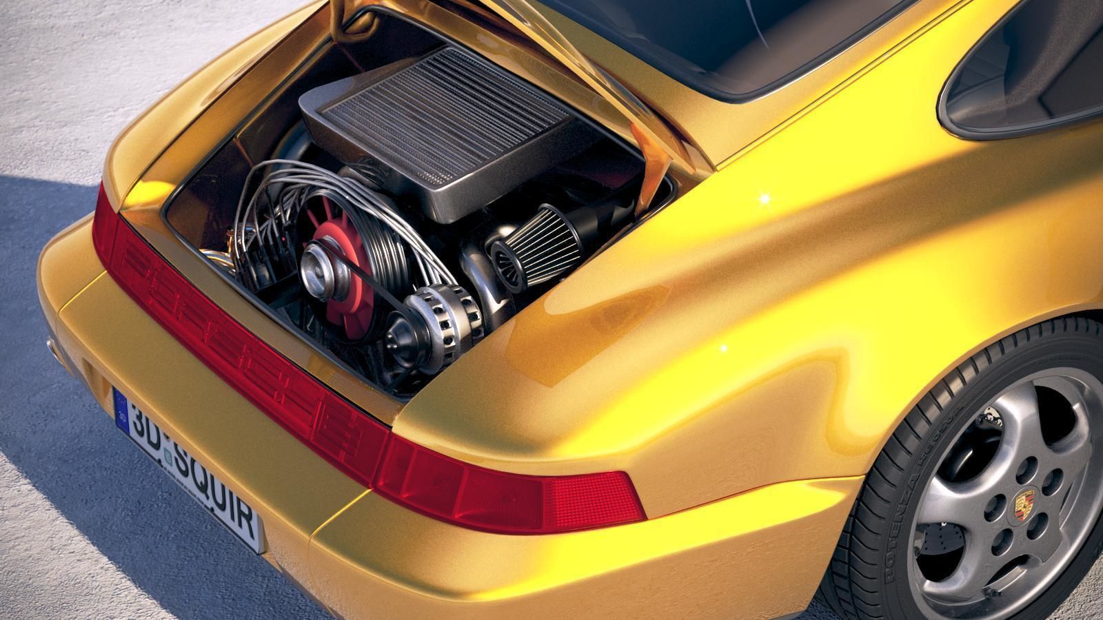  Porsche 911 964 Carrera 1990 3D model_22