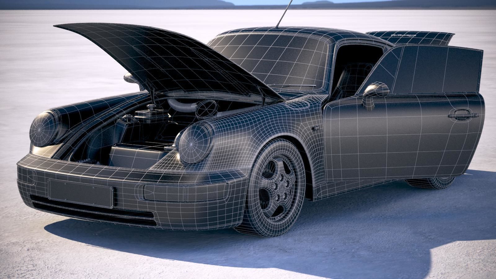  Porsche 911 964 Carrera 1990 3D model_28