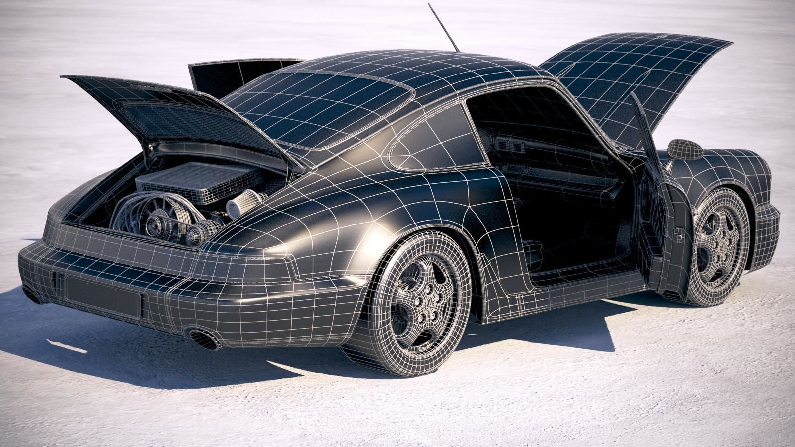  Porsche 911 964 Carrera 1990 3D model_29