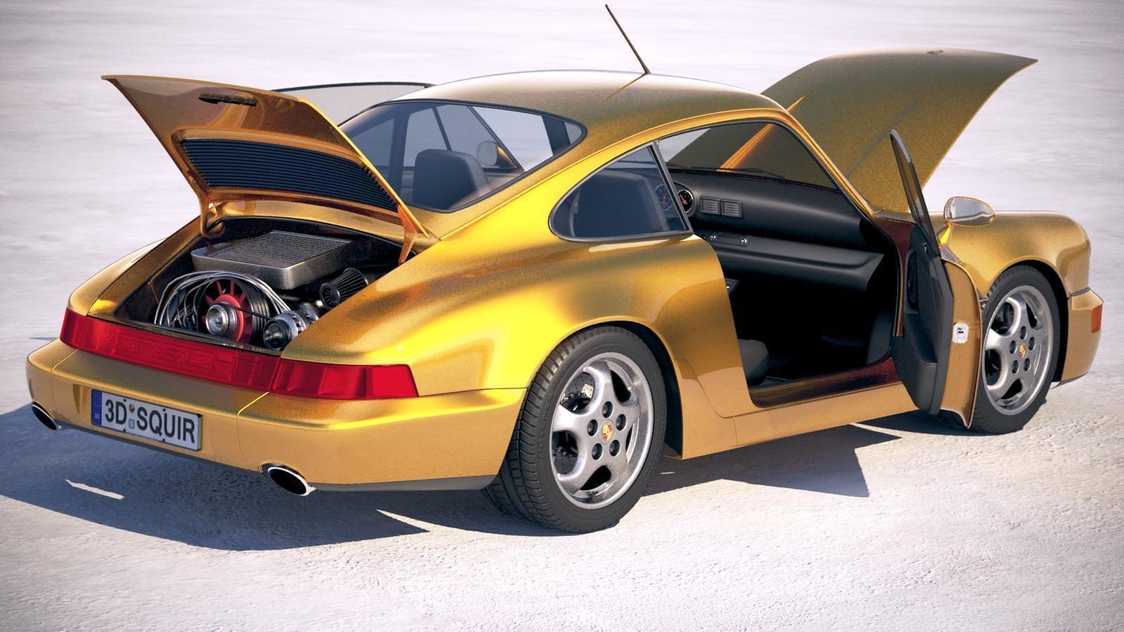  Porsche 911 964 Carrera 1990 3D model_23