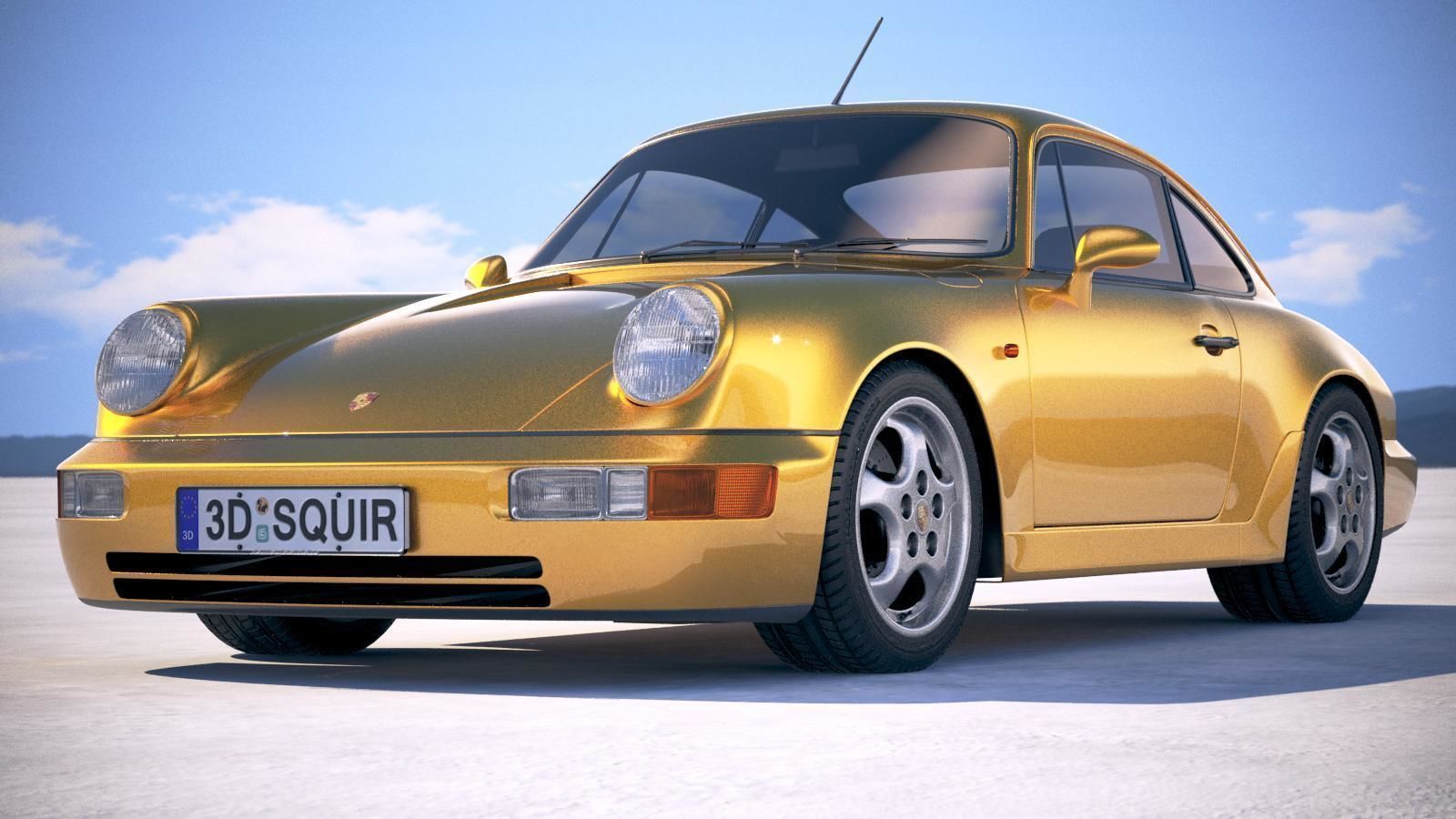  Porsche 911 964 Carrera 1990 3D model_12