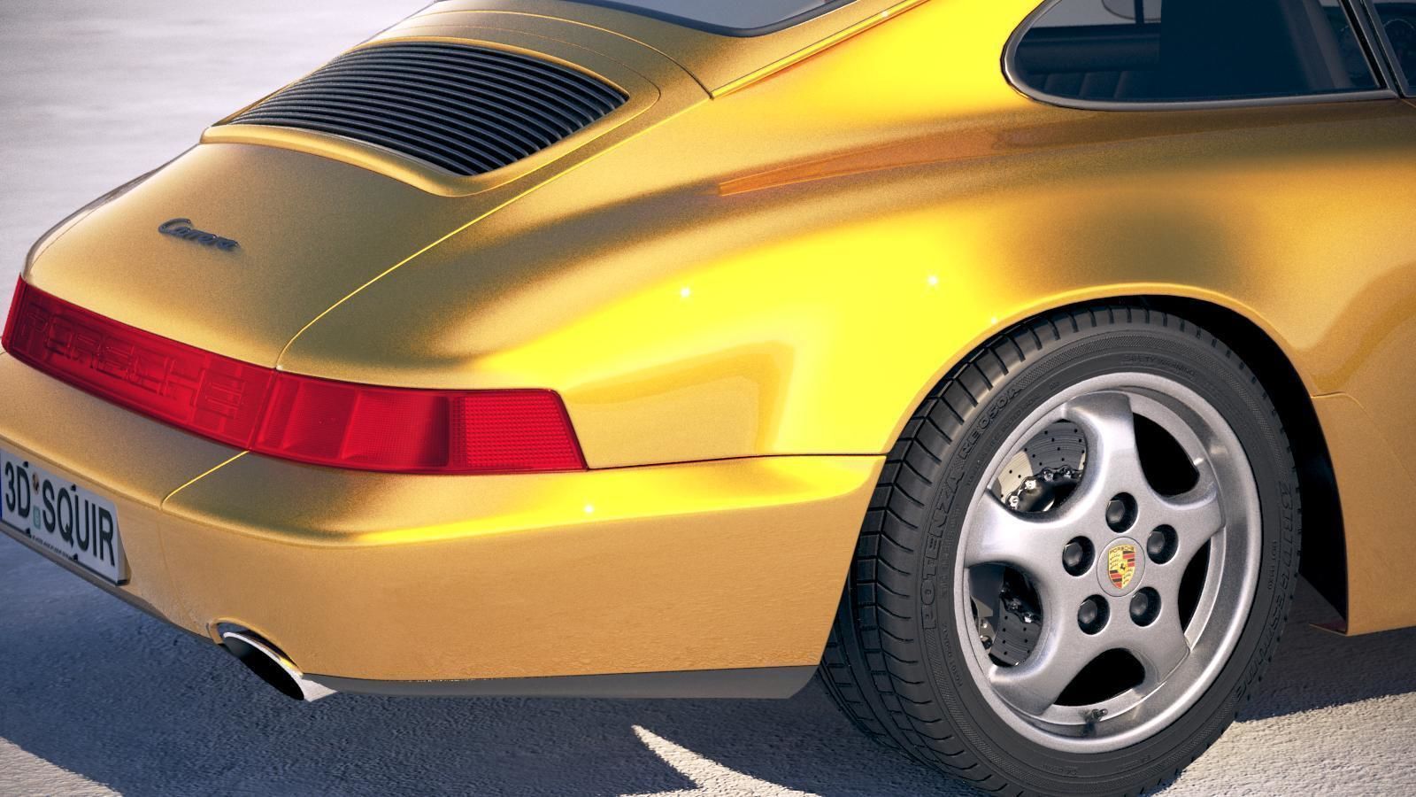  Porsche 911 964 Carrera 1990 3D model_3