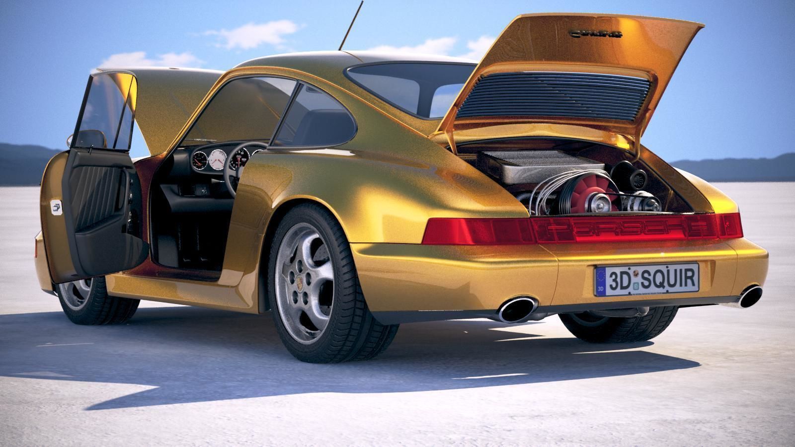  Porsche 911 964 Carrera 1990 3D model_25