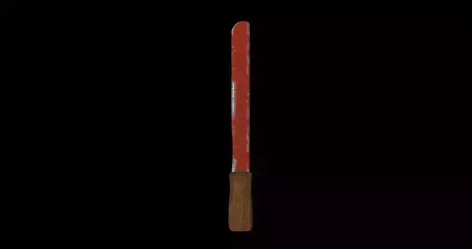 wooden sword low poly game ready 3d model