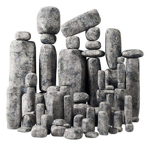 Stone block 3D model