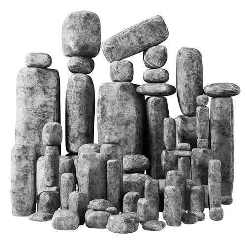 Stone block 3D model