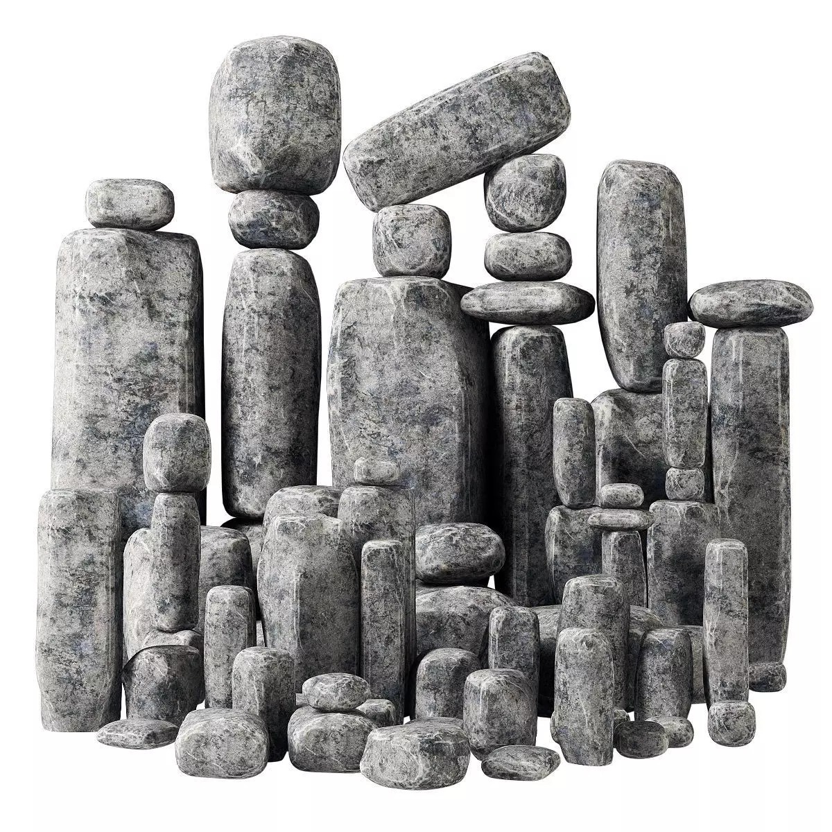 Stone block 3D model_0