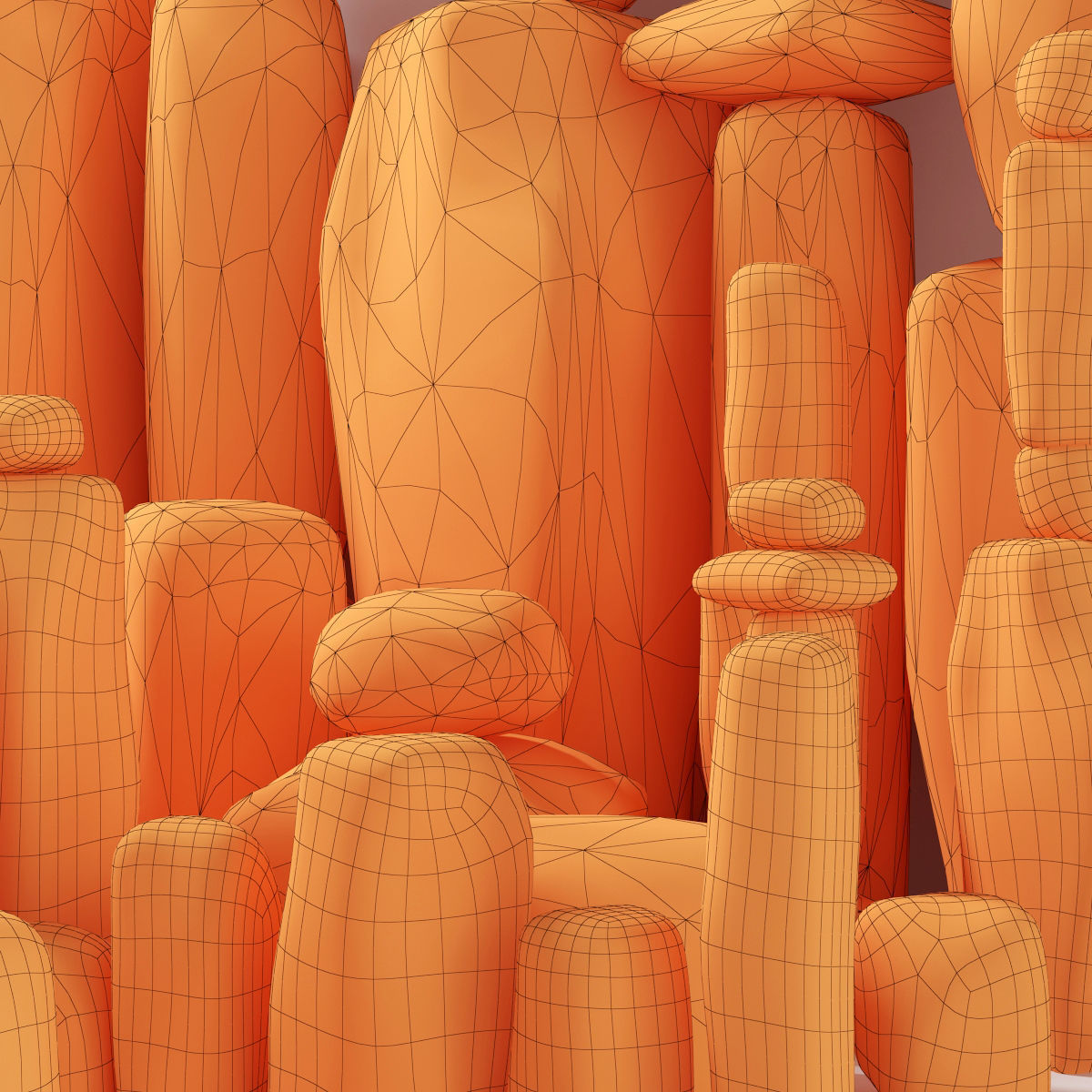 Stone block 3D model_5