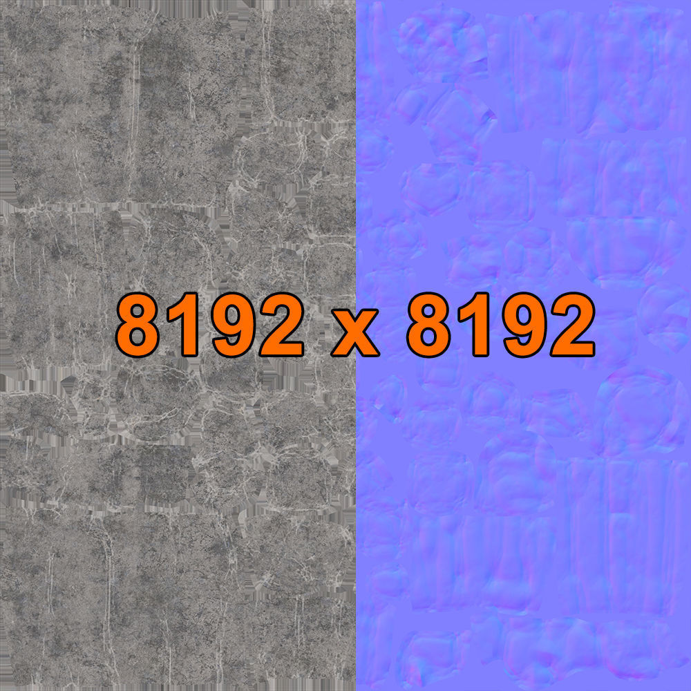 Stone block 3D model_6