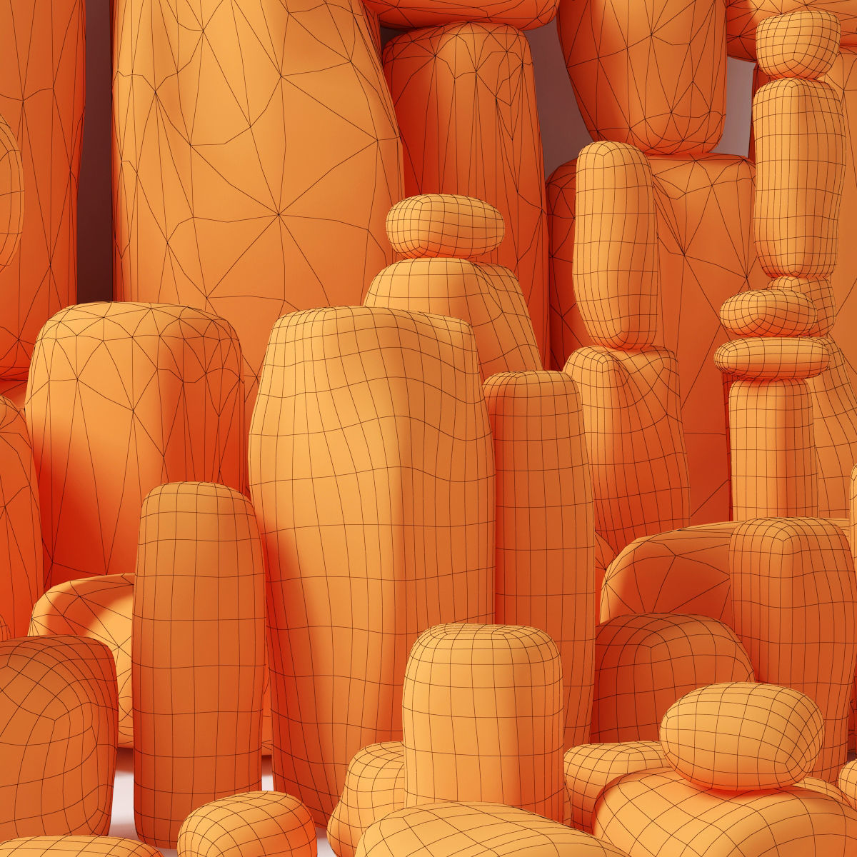 Stone block 3D model_4