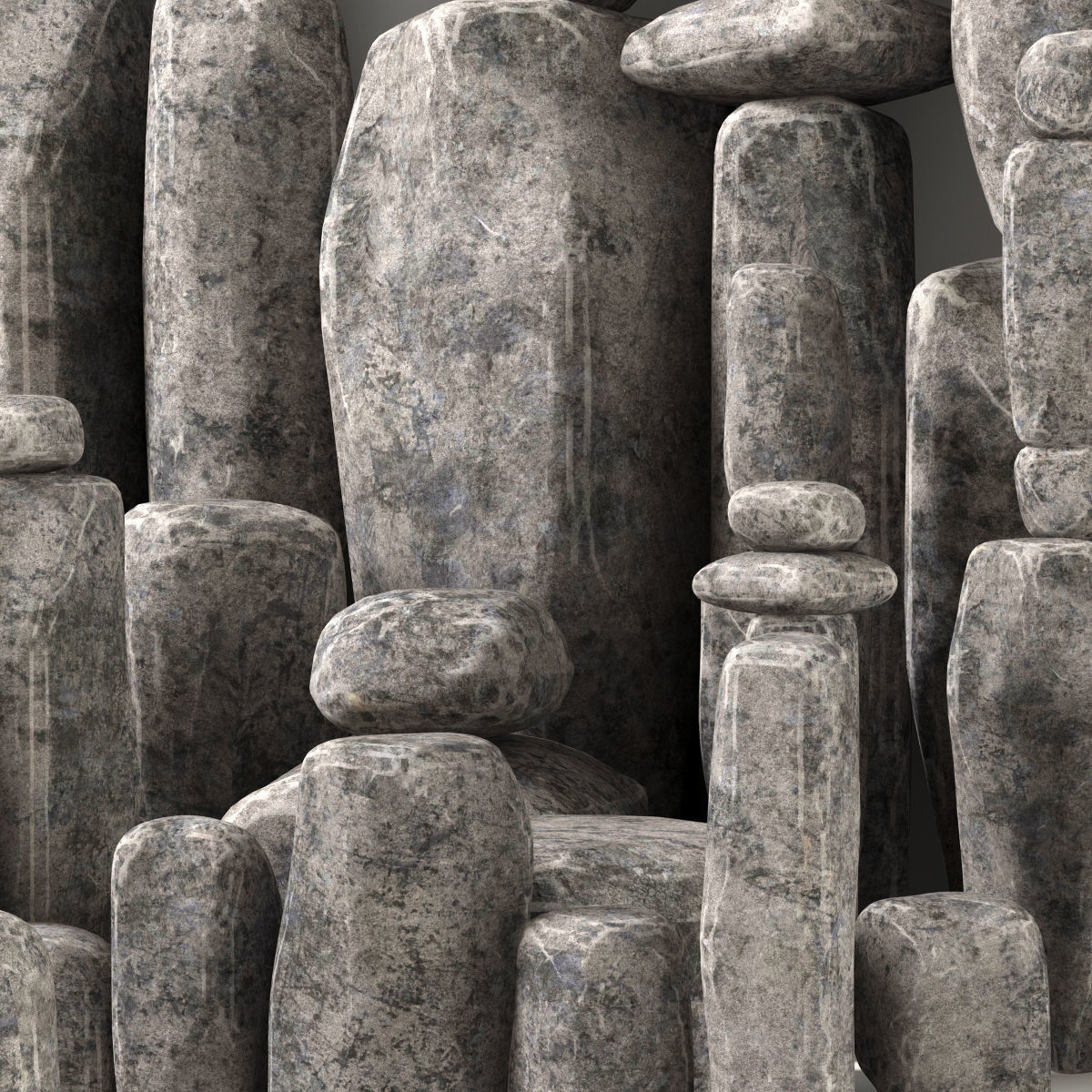 Stone block 3D model_2