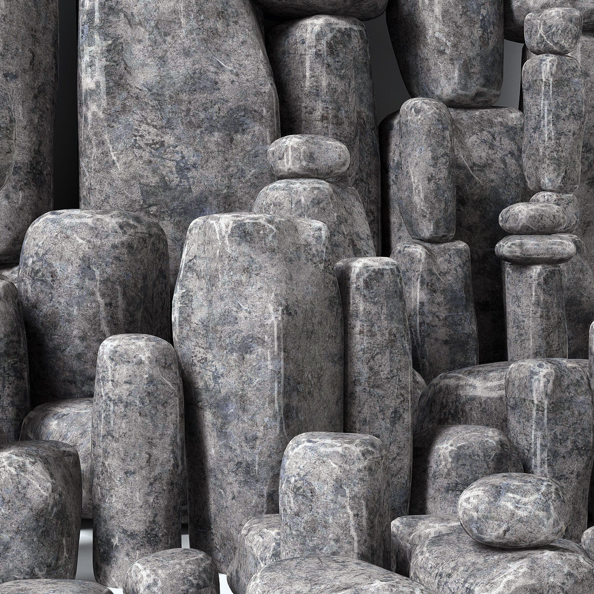 Stone block 3D model_1