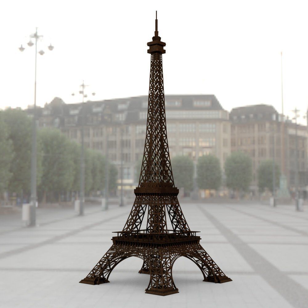 Eiffel Tower for 3ds obj and fbx 3D model_8