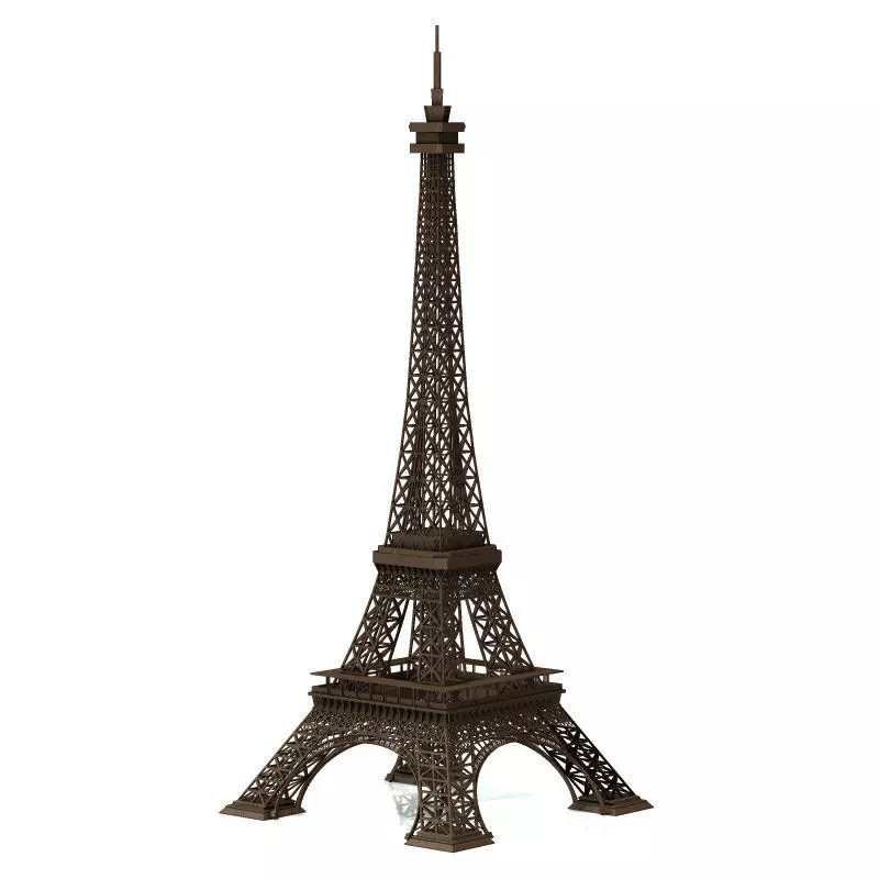 Eiffel Tower for 3ds obj and fbx 3D model_0