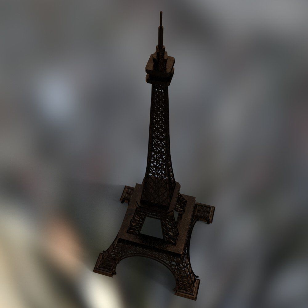 Eiffel Tower for 3ds obj and fbx 3D model_6