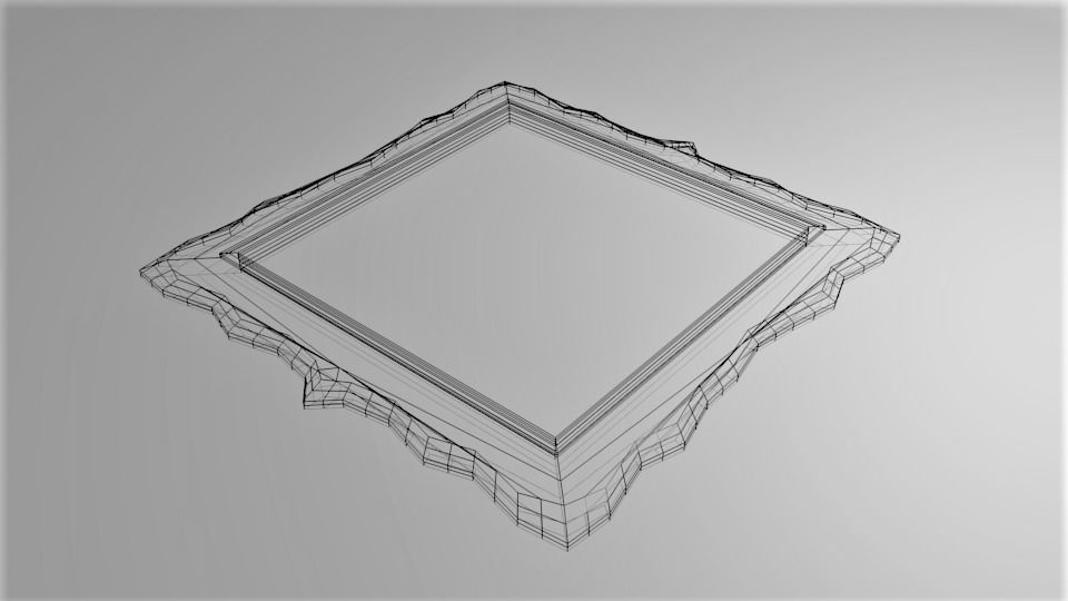Square Picture Frame 3D model_5