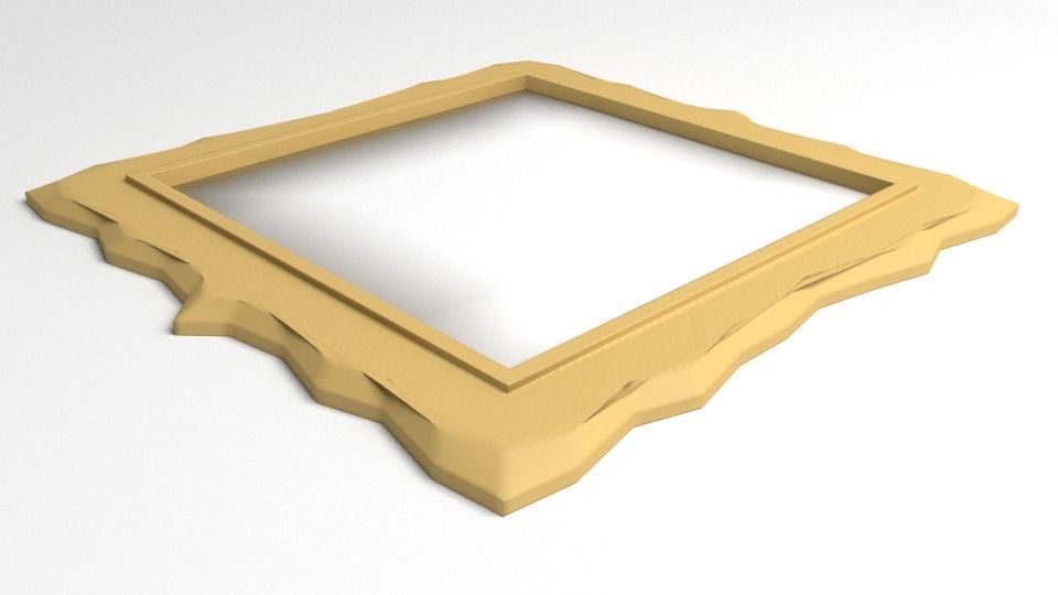 Square Picture Frame 3D model_3