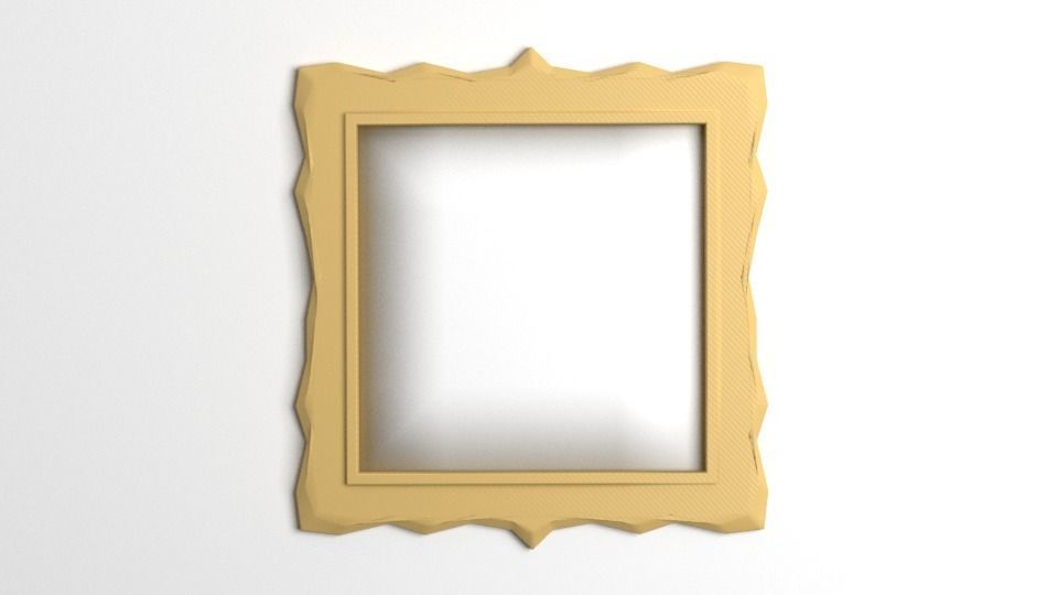Square Picture Frame 3D model_2