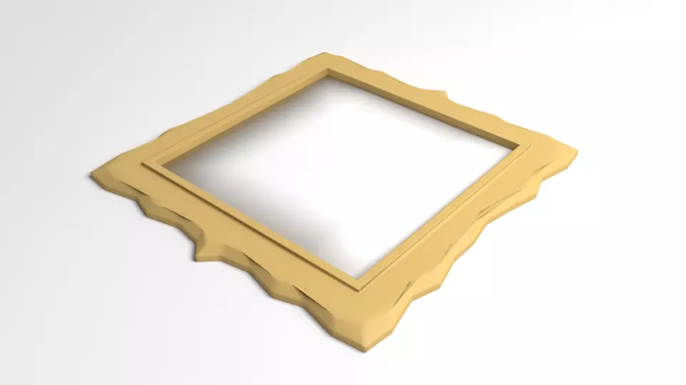 Square Picture Frame 3D model_0