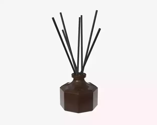 Air refresher bottle with sticks 02 3D model