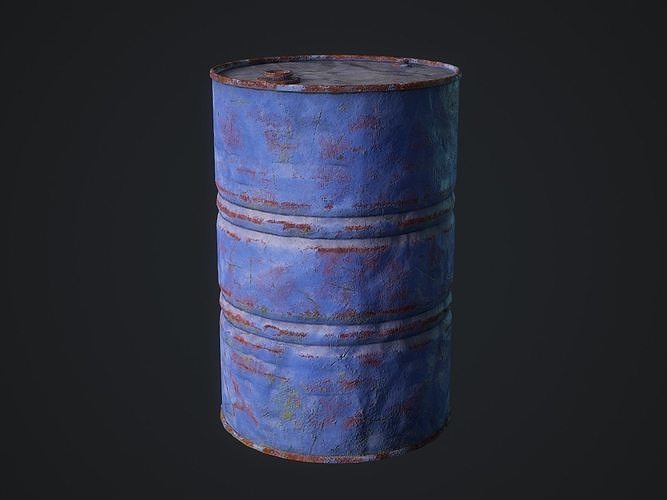Oil barrel Low-poly 3D model
