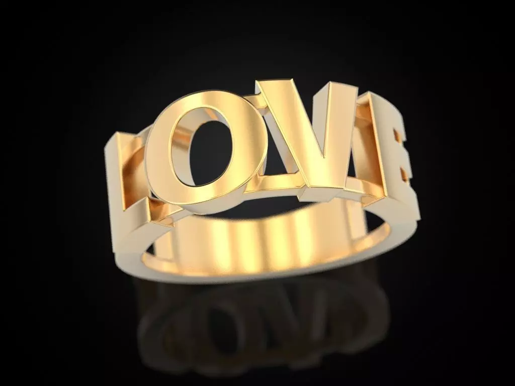 LOVE Ring 3 3D print model