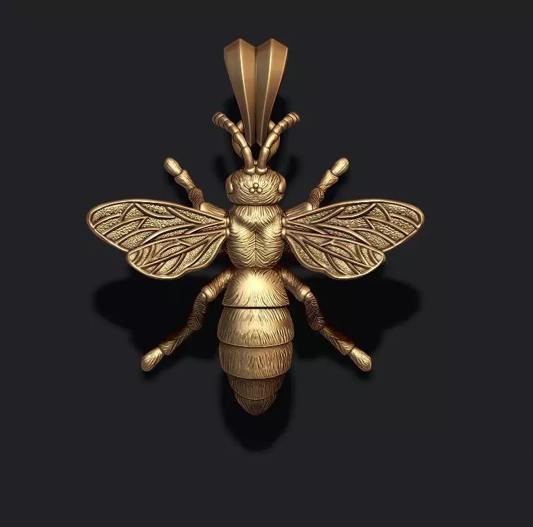 Bee pendant 3D print model_0