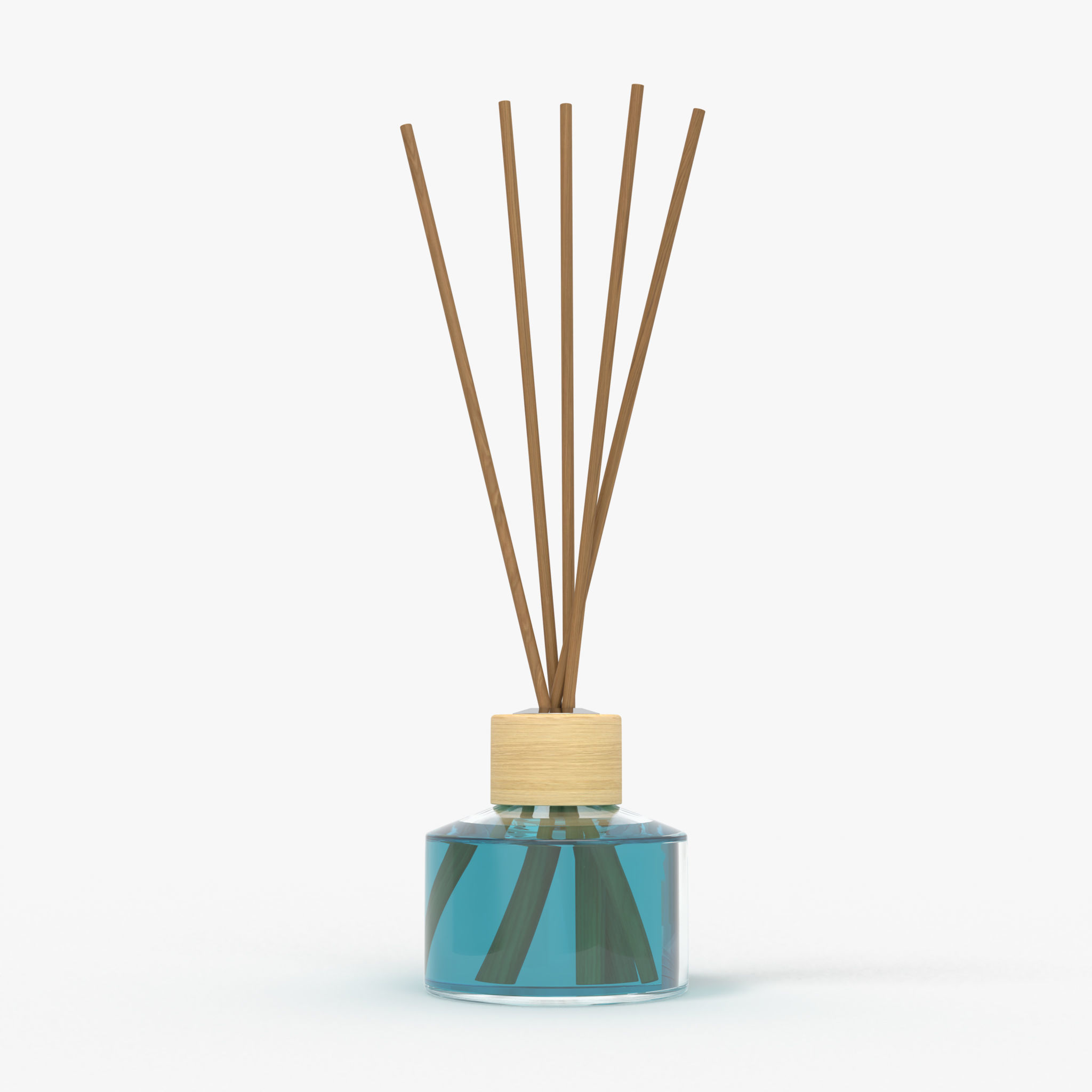 Air refresher bottle with sticks 04 3D model_1