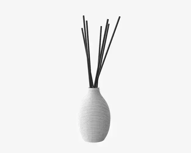 Air refresher bottle with sticks 08 3D model