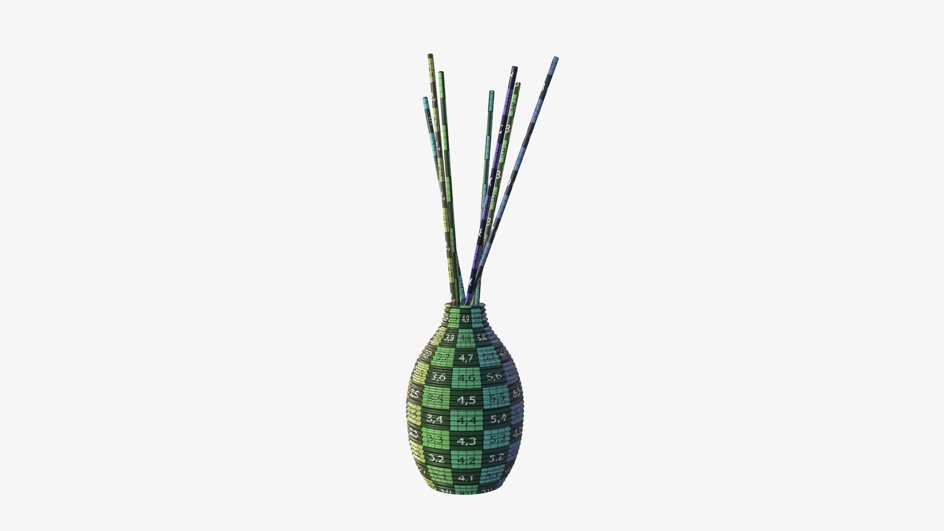 Air refresher bottle with sticks 08 3D model_9