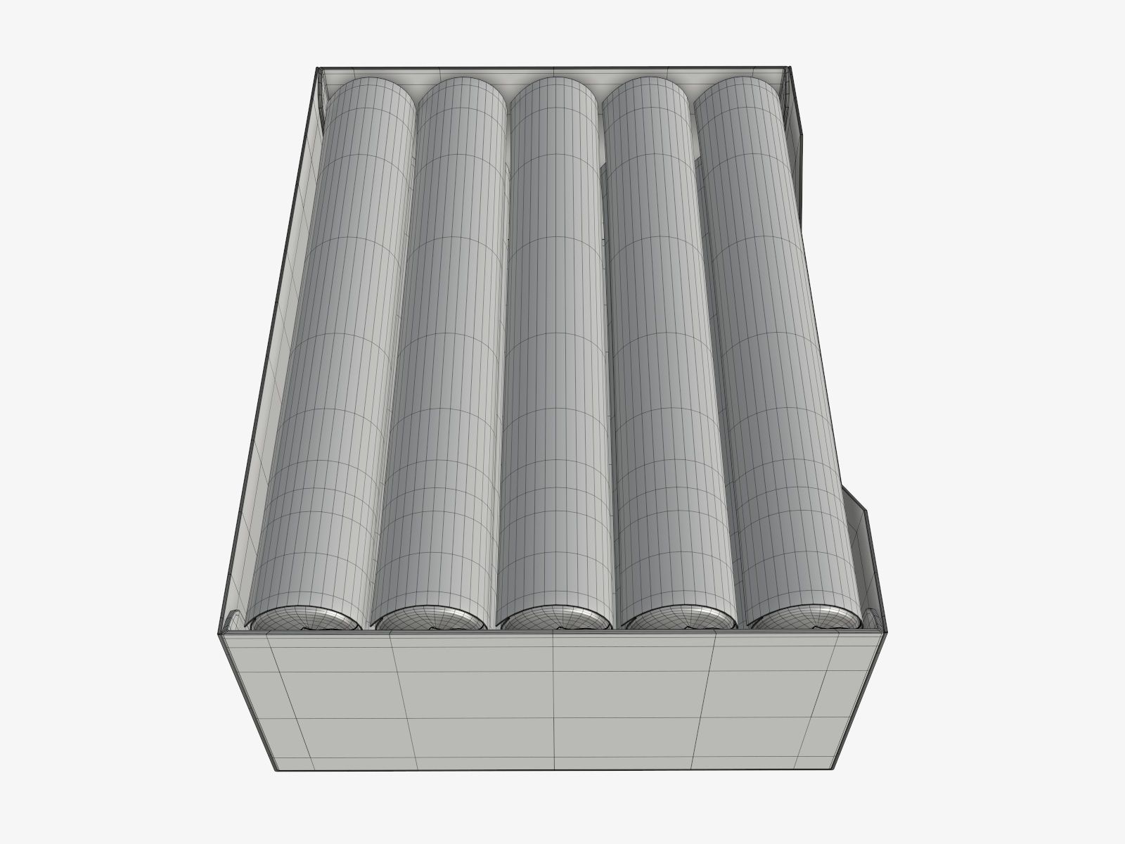 Chewing gum package cylindrical shape in box 3D model_6