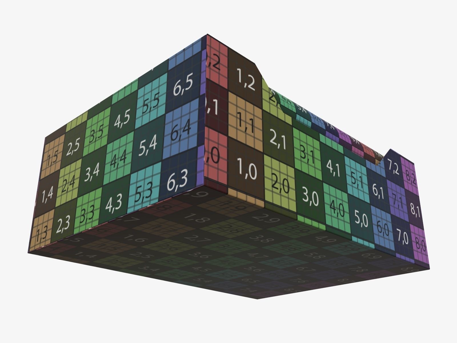 Chewing gum package cylindrical shape in box 3D model_11