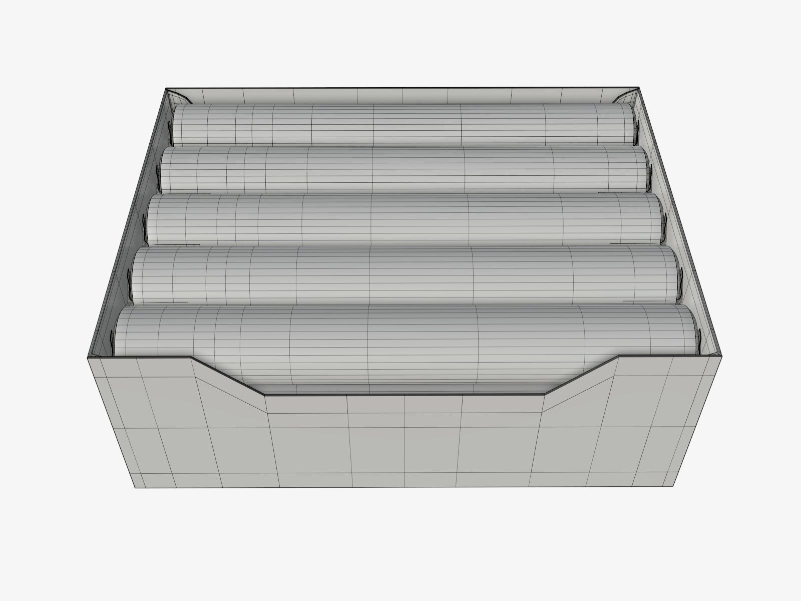 Chewing gum package cylindrical shape in box 3D model_5