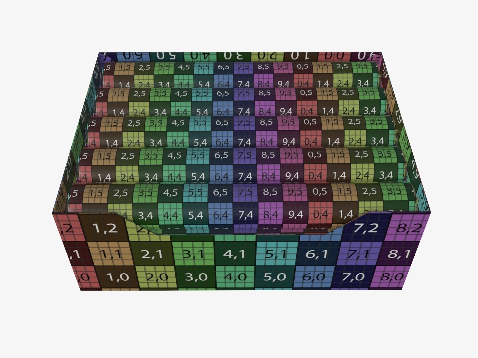 Chewing gum package cylindrical shape in box 3D model_9