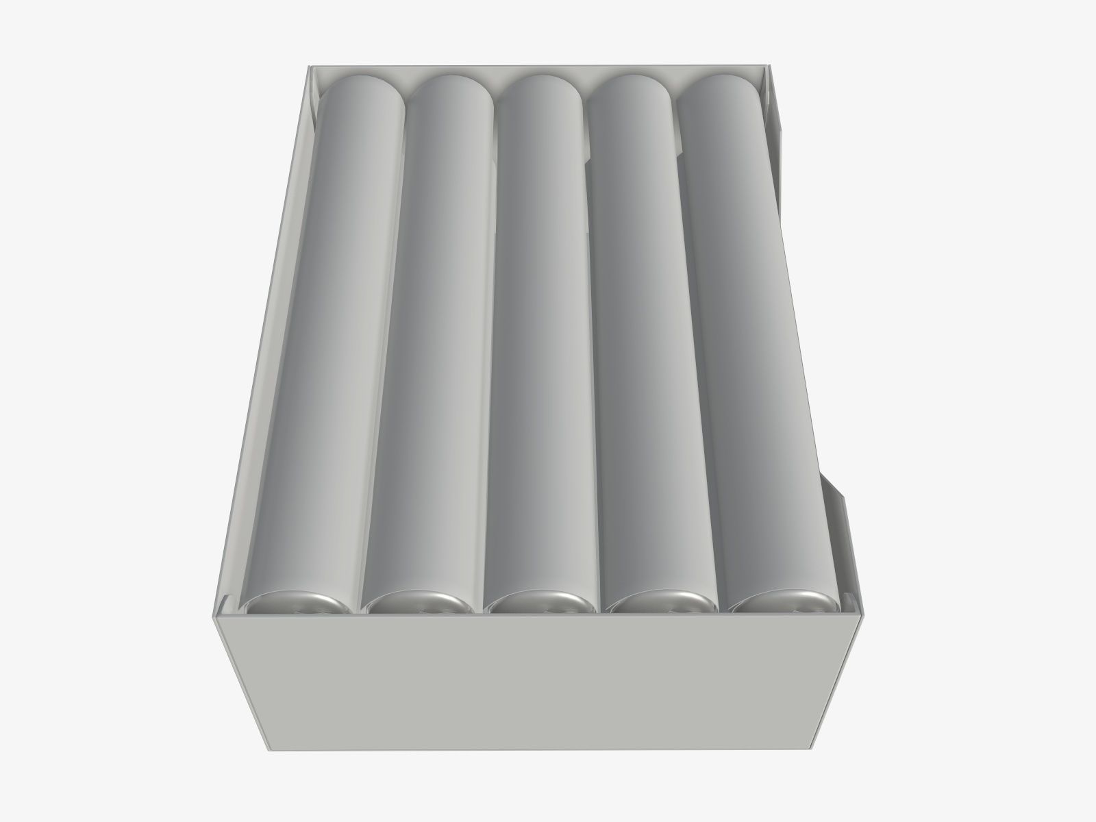Chewing gum package cylindrical shape in box 3D model_2
