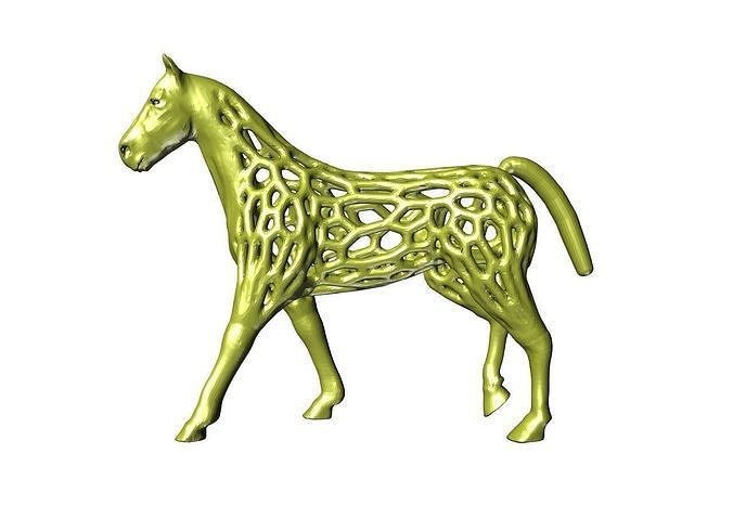 voronoi style horse Free 3D print model