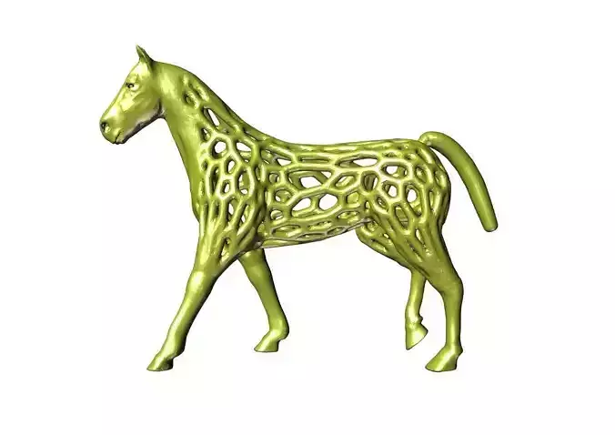 voronoi style horse Free 3D print model