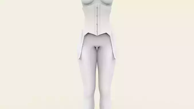 Corset with avatar and UV map Marvelous Designer