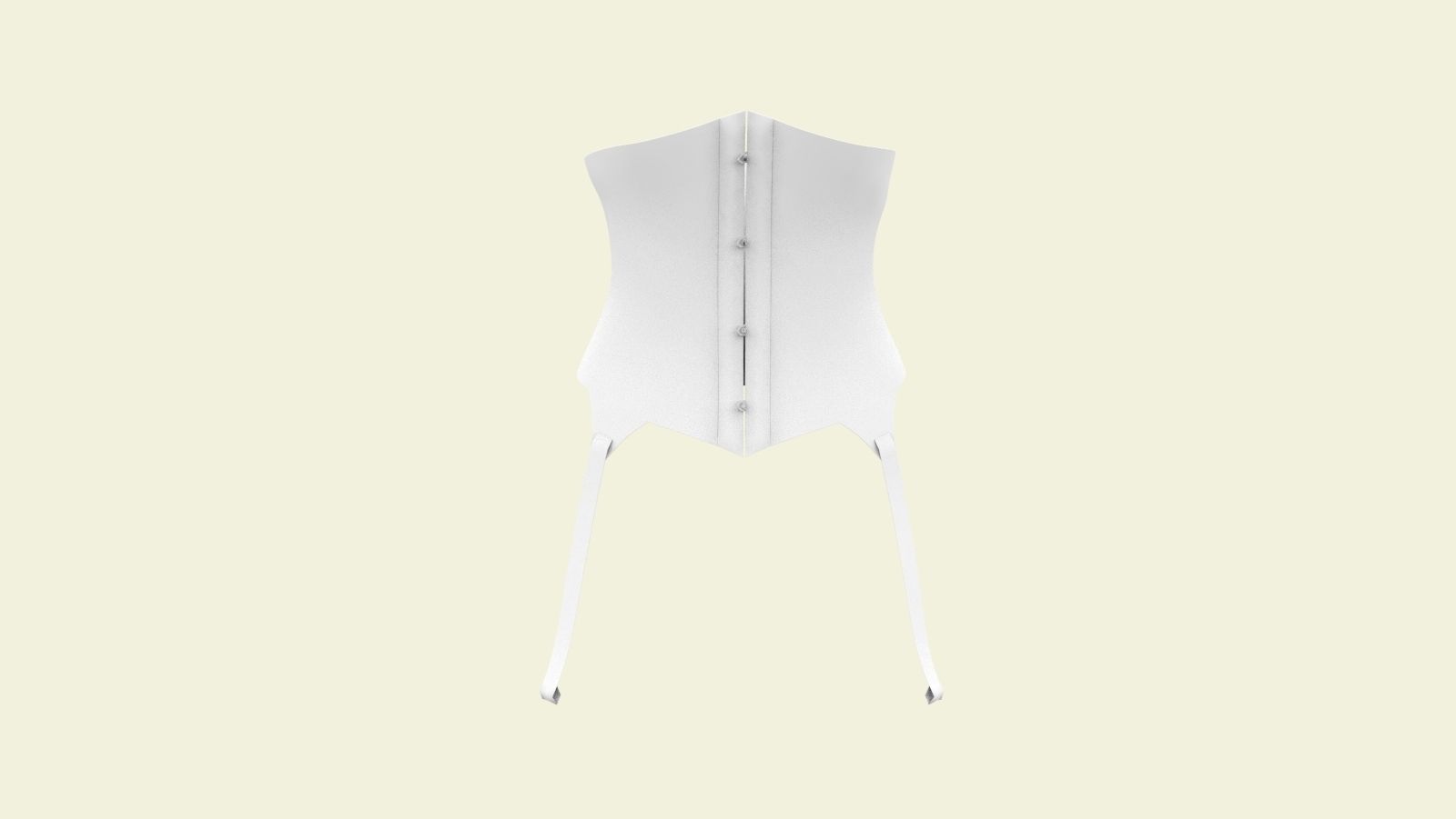 Corset with avatar and UV map Marvelous Designer 3D model_2