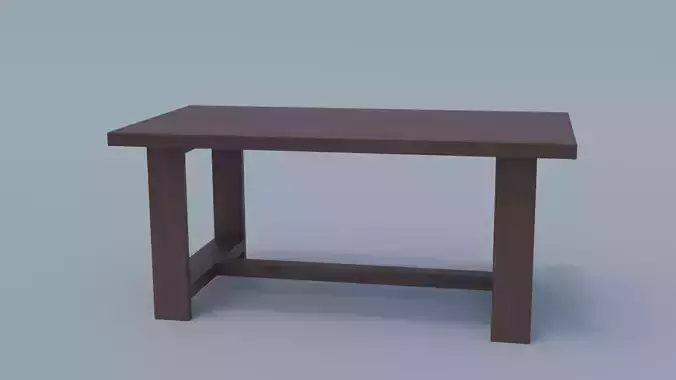 Low Poly Wooden Table 